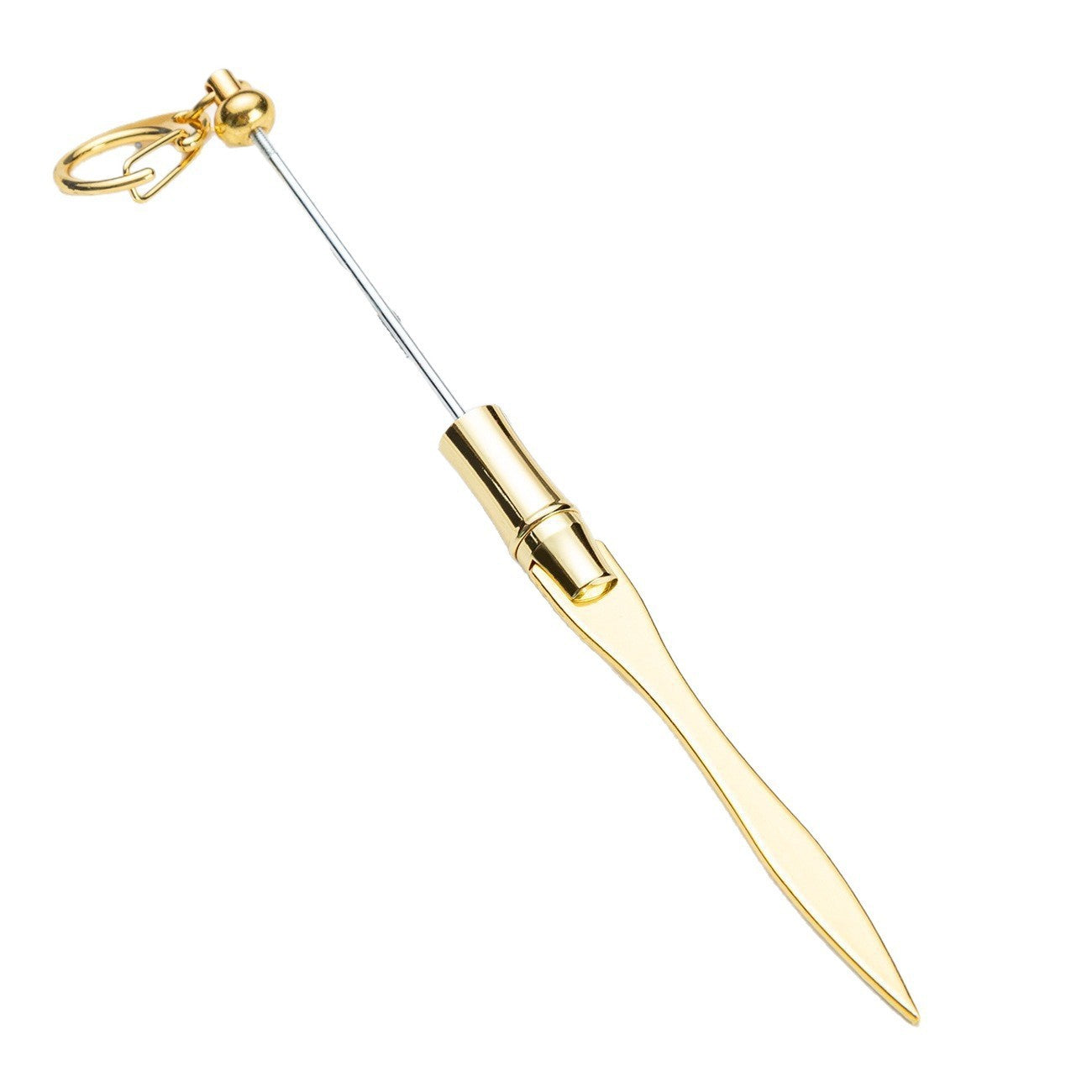 Wholesale Letter Opener DIY Beadable Letter Opener Multifunctional Metal Paper Cutter Keychain Head